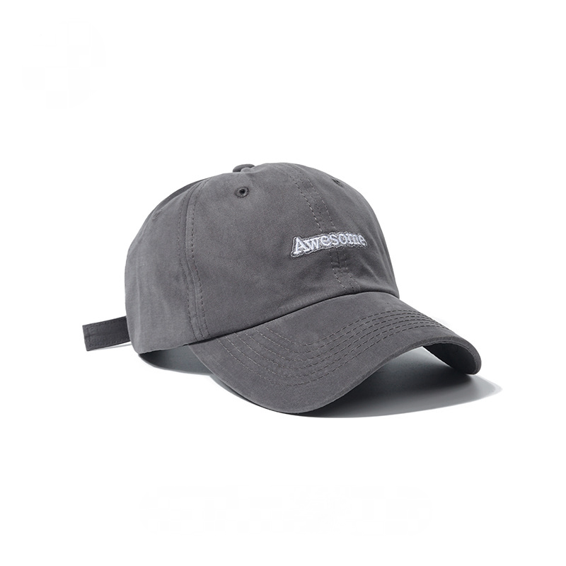 休閒時尚復古百搭英文刺繡棒球帽子-HaloBless