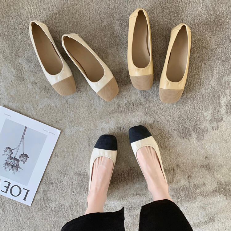 小香風夏季拼色休閒女鞋