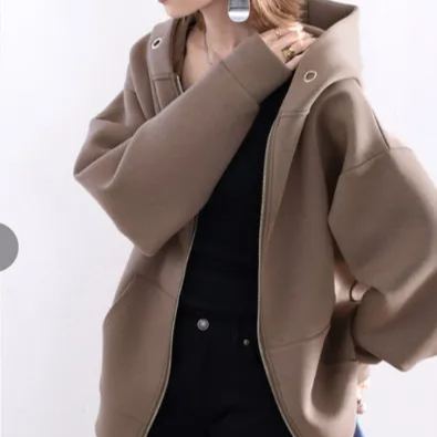 開衫拉鍊韓版寬鬆顯瘦時尚ins衛衣-HaloBless