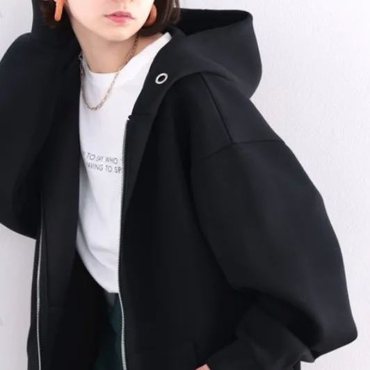 開衫拉鍊韓版寬鬆顯瘦時尚ins衛衣-HaloBless