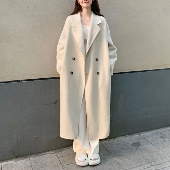 爆款韓系高級感休閑時尚毛呢開衫外套-HaloBless