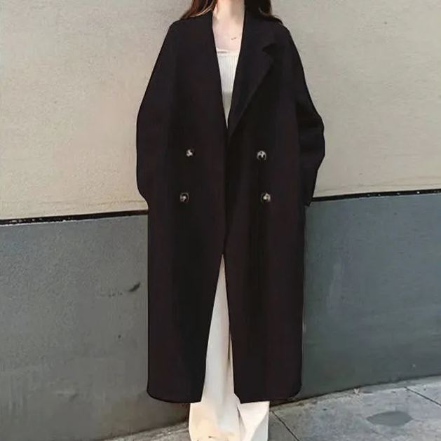 爆款韓系高級感休閑時尚毛呢開衫外套-HaloBless