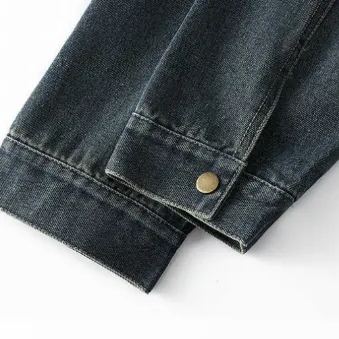 韓版復古寬鬆顯瘦短款牛仔外套-HaloBless