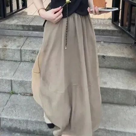 【單件/套裝】時尚流行短袖A字半身裙兩件套裝-HaloBless