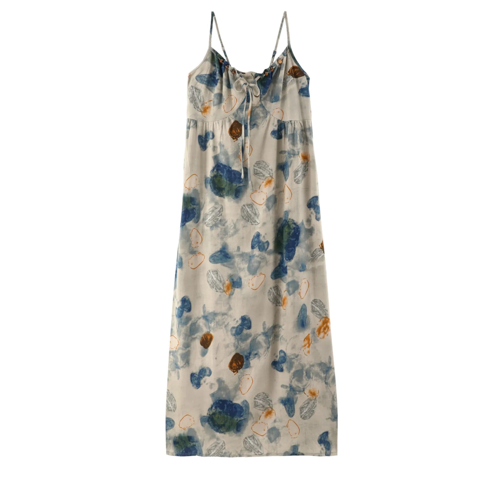 【單件/套裝】氣質油畫風吊帶連身裙+鏤空文藝開衫兩件套裝-HaloBless