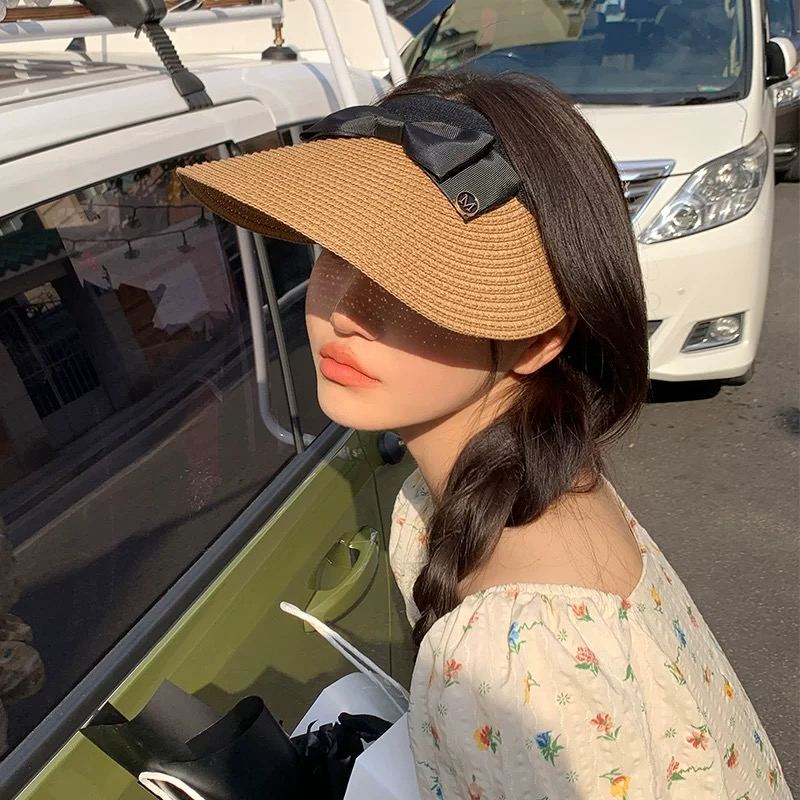 日系百搭防紫外線防曬草帽鴨舌遮陽帽-HaloBless