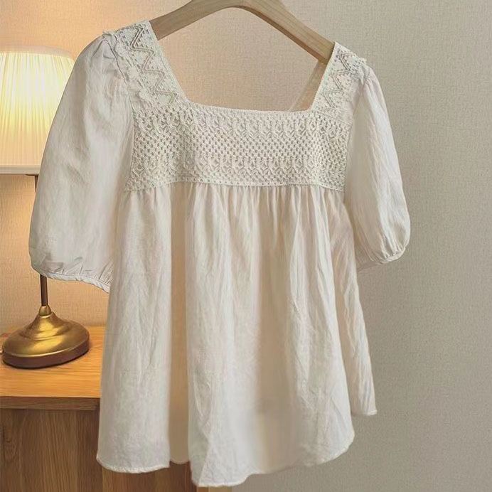 【套裝】小香風洋氣遮肚上衣時尚托腹褲兩件套裝-HaloBless