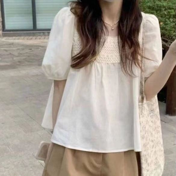 【套裝】小香風洋氣遮肚上衣時尚托腹褲兩件套裝-HaloBless