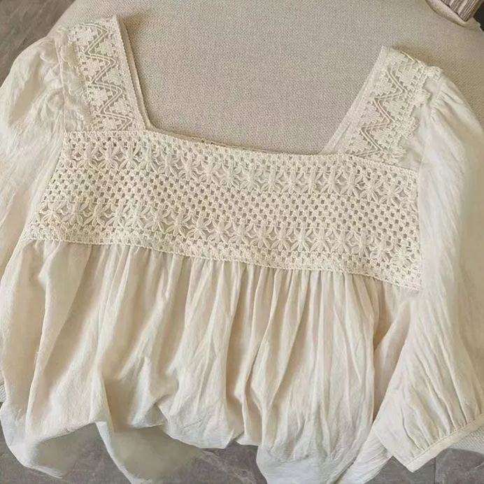 【套裝】小香風洋氣遮肚上衣時尚托腹褲兩件套裝-HaloBless