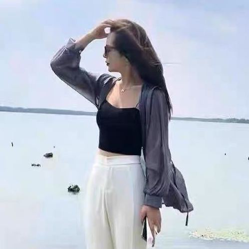 防曬冰絲透氣開衫長袖薄款雪紡襯衫-HaloBless