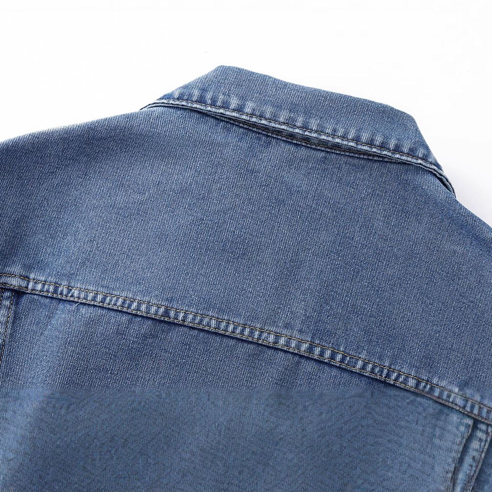 大碼短款寬鬆顯瘦網紅復古百搭牛仔外套-HaloBless