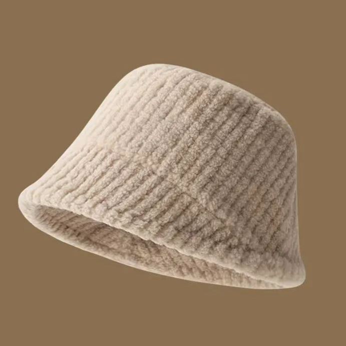 顯臉小星球毛絨漁夫帽大頭水桶毛絨帽子