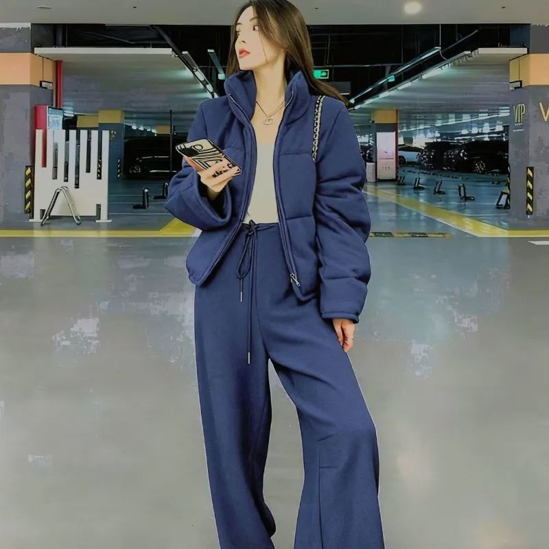 【單件/套裝】ns灯芯绒爆款简约棉服穿搭高级感加厚外套两件套装