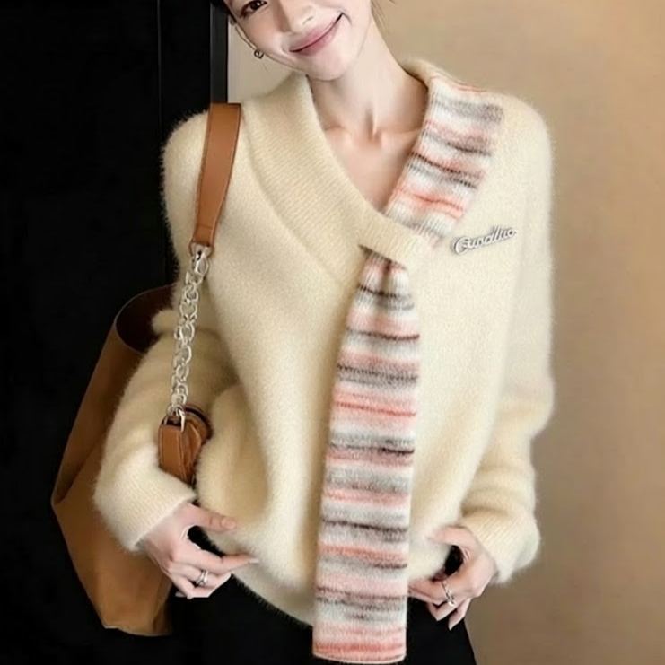 氣質高級感百搭軟糯慵懶風針織衫