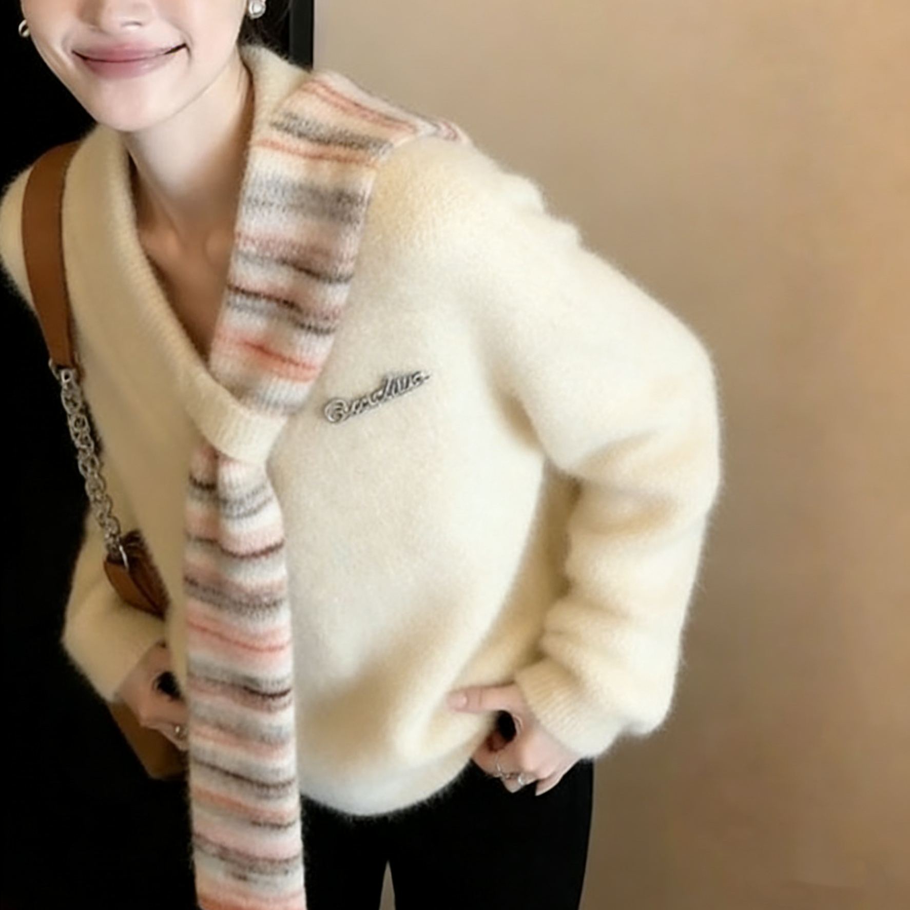 氣質高級感百搭軟糯慵懶風針織衫