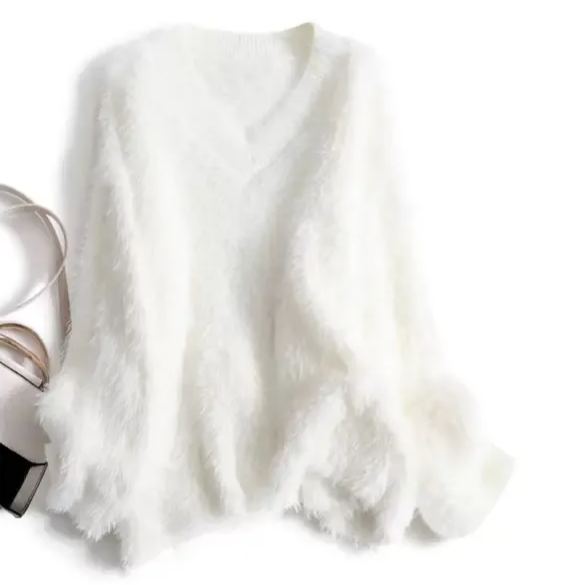 溫柔風水貂絨輕奢軟糯加厚針織衫