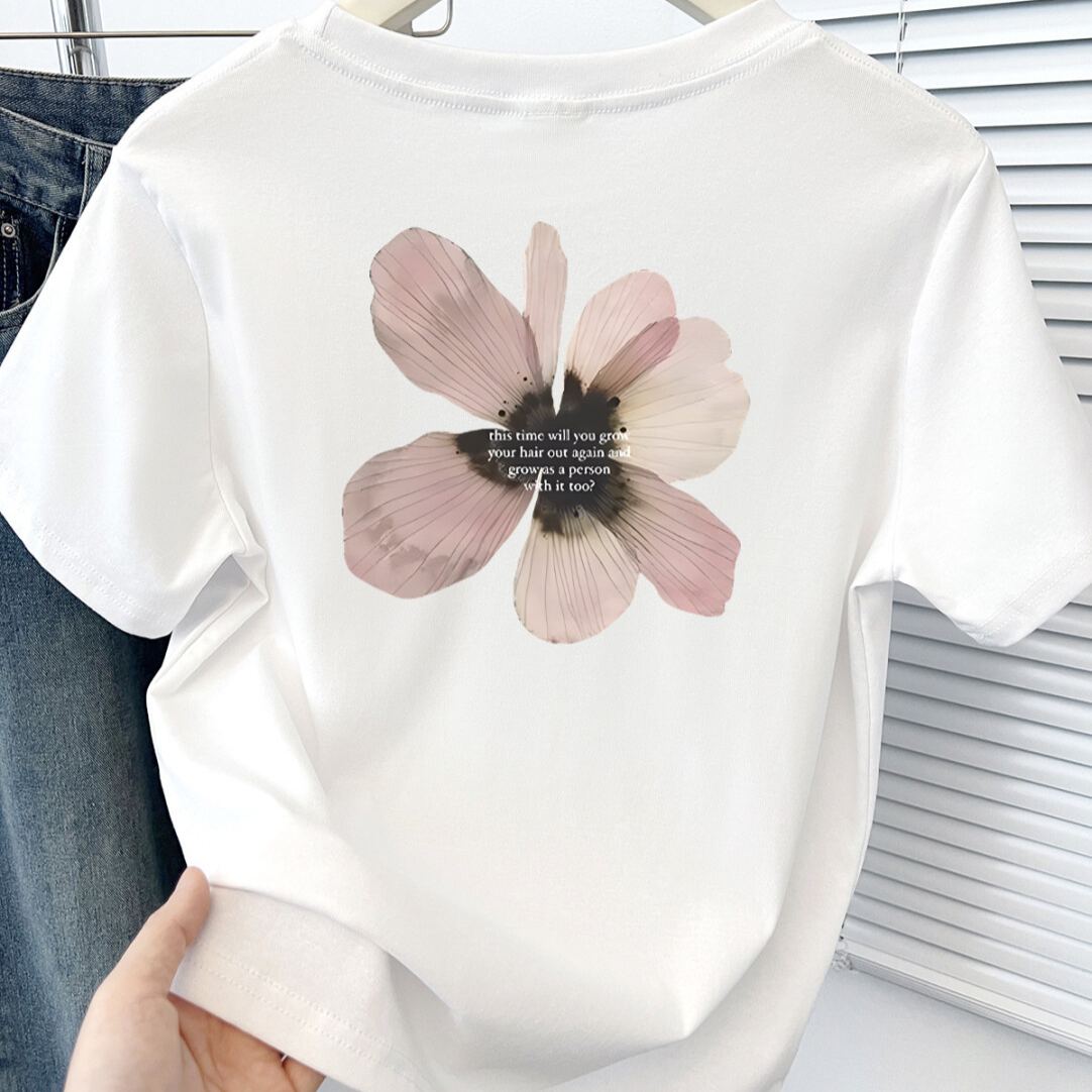 10色花朵印花減齡百搭顯瘦短袖T恤