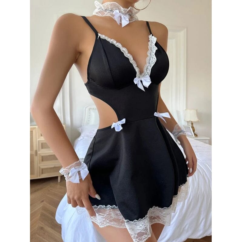 甜美迷人的誘惑女僕情趣套裝-HaloBless