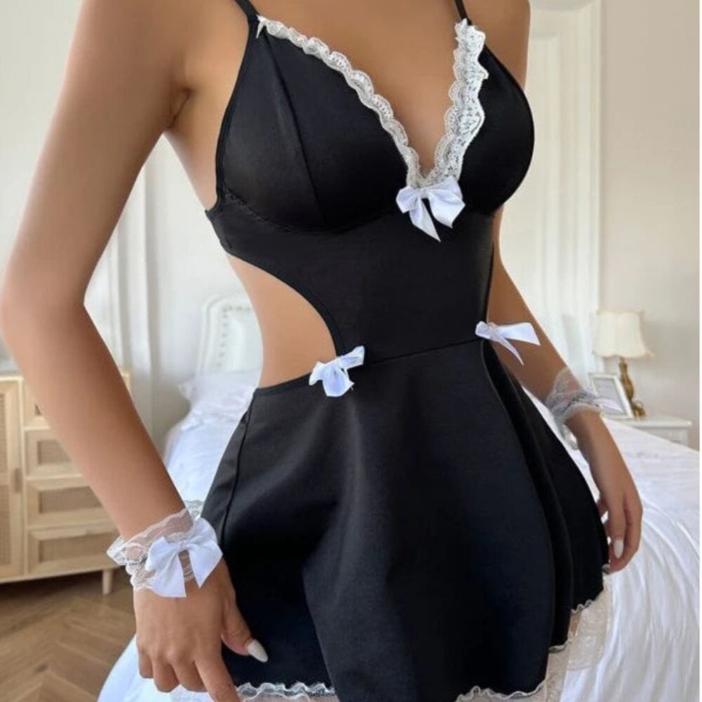 甜美迷人的誘惑女僕情趣套裝-HaloBless