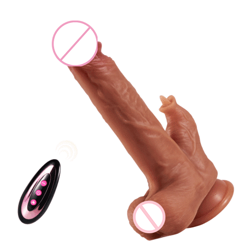  Reed 9 Vibrating Tongue Licking 3 Thrusting & Swing Heating 8.67 Inch Realistic Dildo