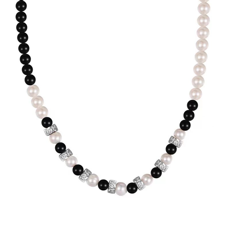 silver pearl necklace、freshwater pearl necklaces、black obsidian necklace