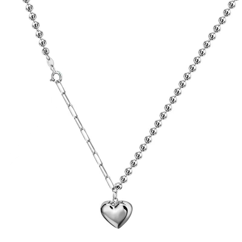 heart chain necklace、heart charm necklace、heart necklace sterling silver
