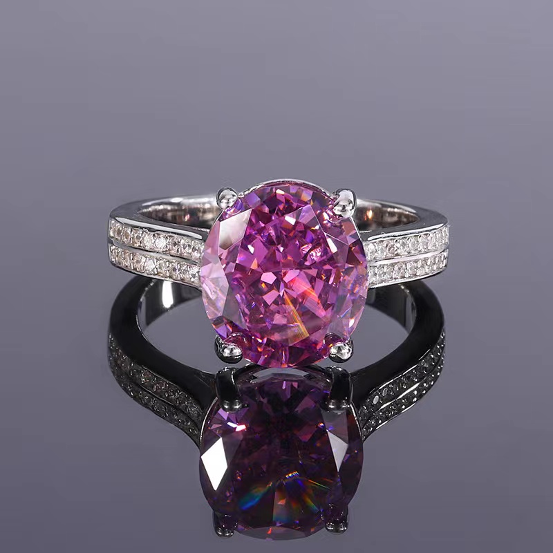 pink diamond wedding ring,925 sterling silver rings,silver s925 ring


