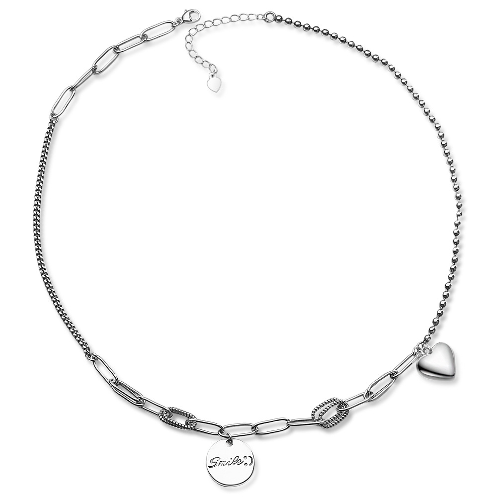 Voguebling Sterling Silver Heart Pendant Necklace,silver heart necklace,silver heart pendant necklace




