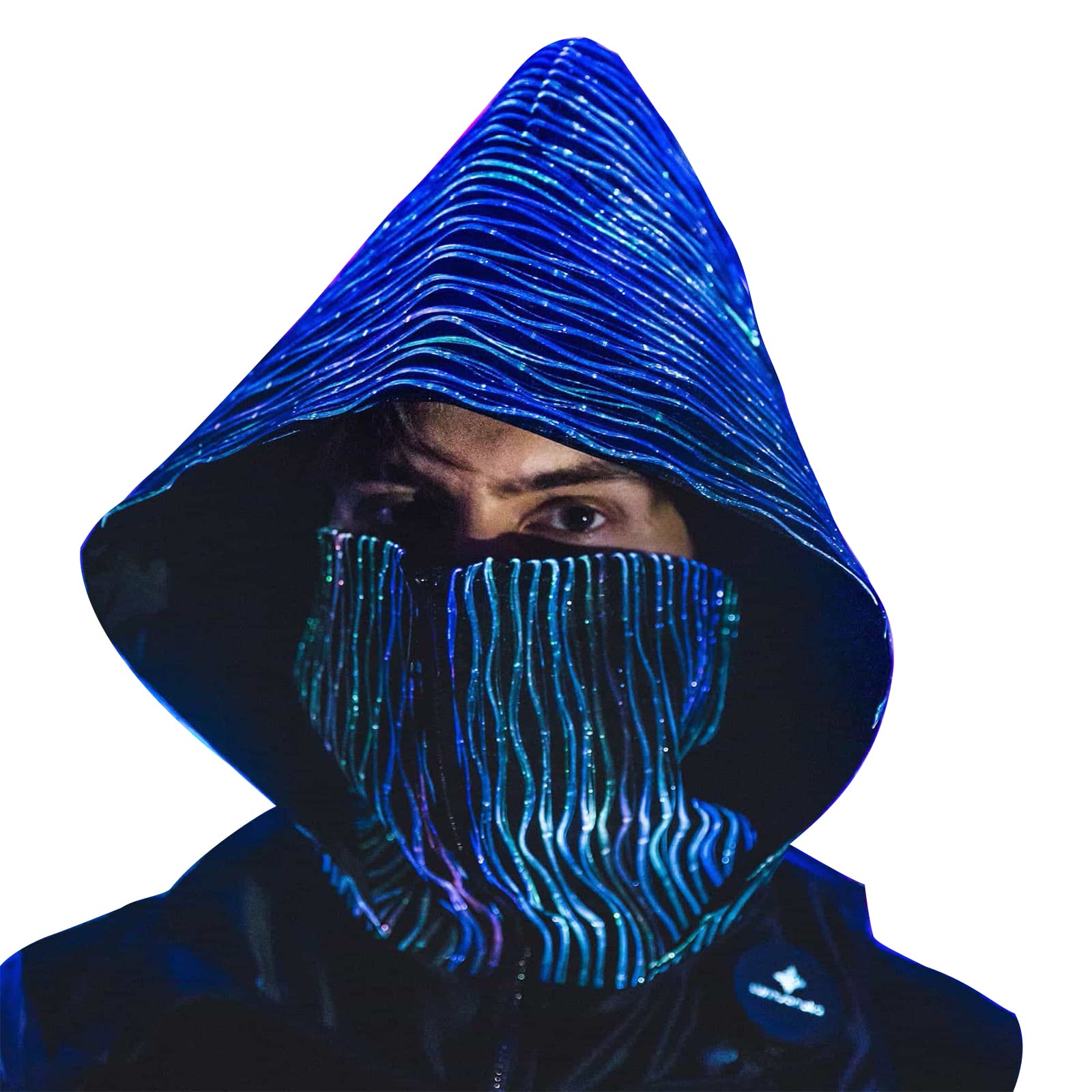 Fiber Opitc Hat, Charming Light-Up Hood for The Ultimate Rogue Look