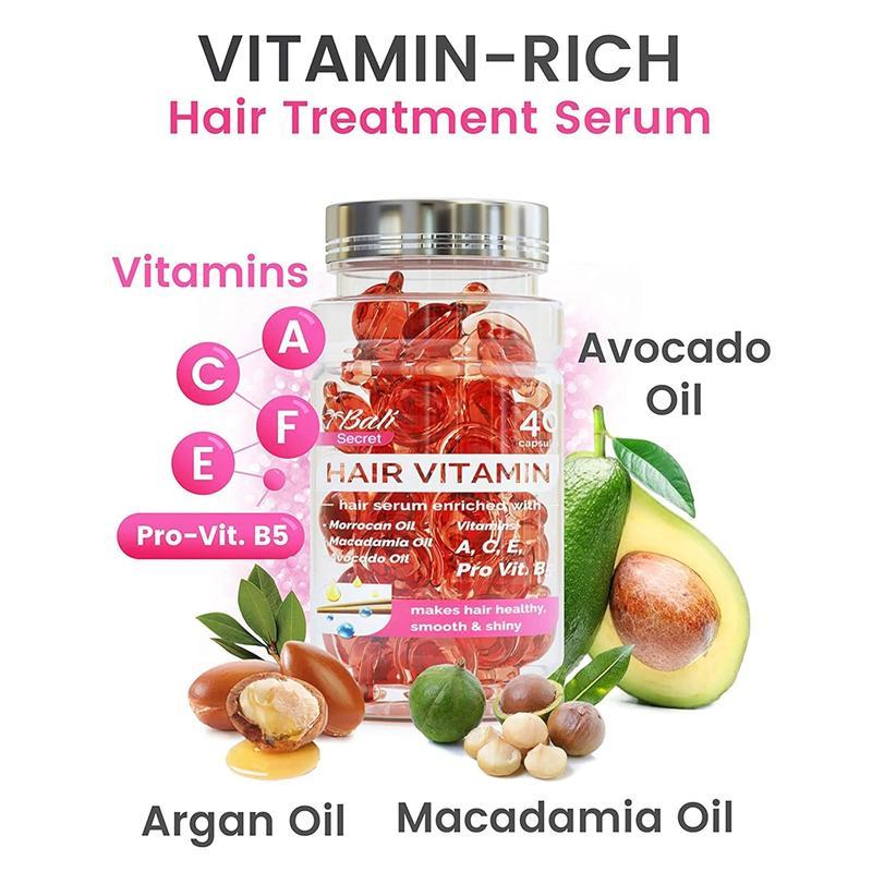 HUSSELL Hair Treatment Serum - No Rinse with Argan Macadamia Avocado Oils - Vitamins A C E Pro B5 - Conditioner for Women & Men-WowWoot