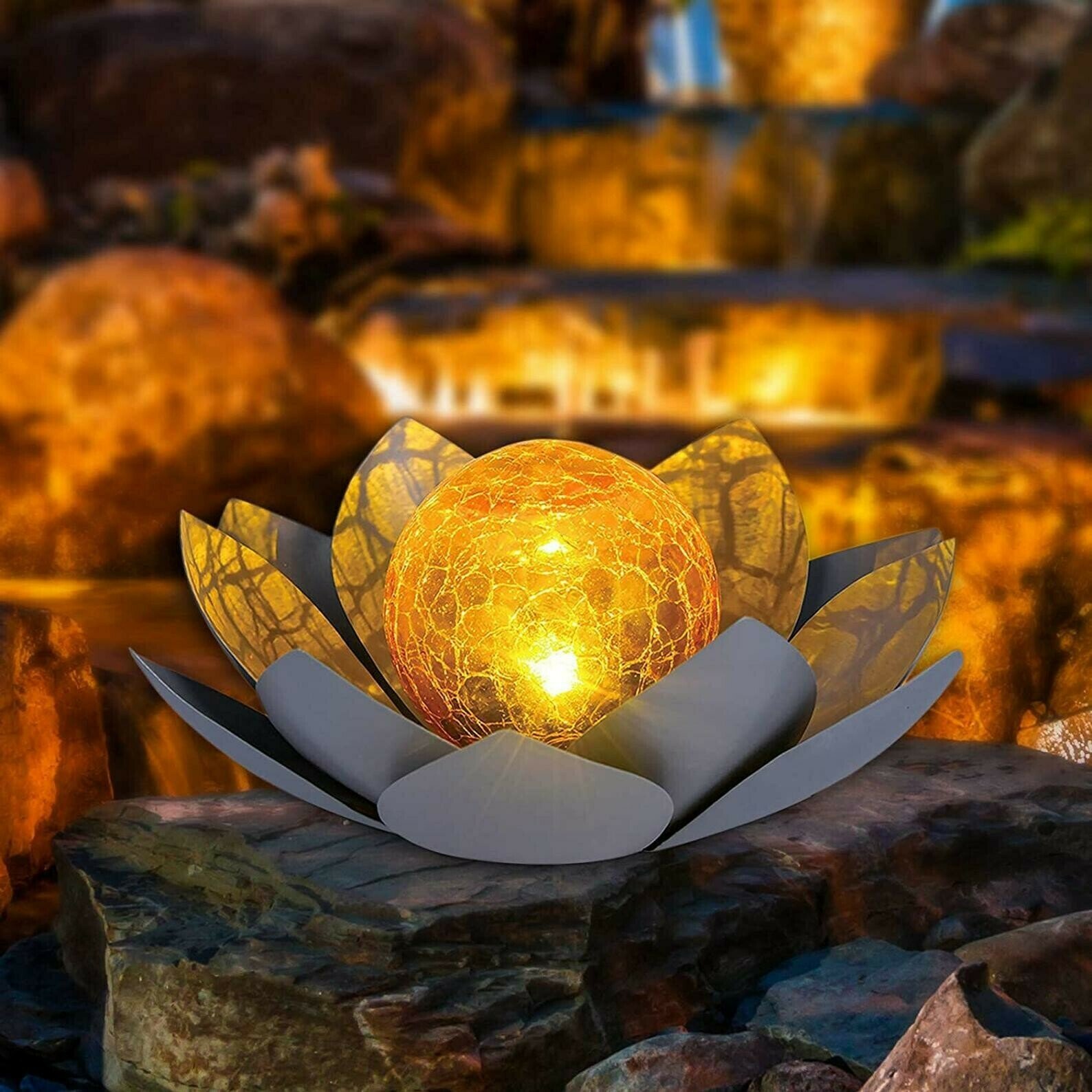 Waterproof Metal Flower Solar Light