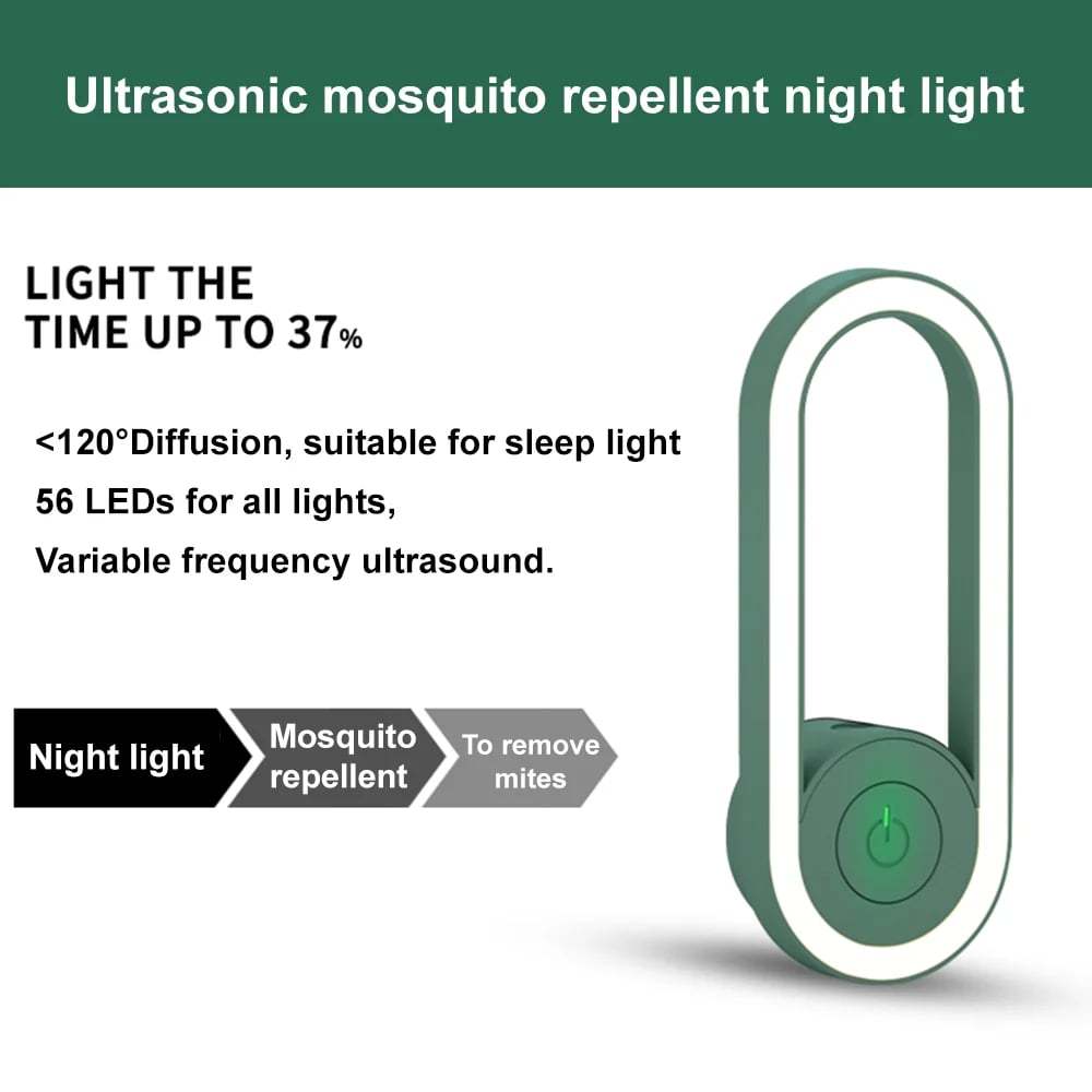 LAST DAY🔥48% OFF - 2023 Latest Frequency Conversion Ultrasonic Mosquito Killer with LED Sleeping Light-WowWoot