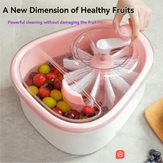 WOW! 😮 I finally found a tool that lets me wash fruit without getting my hands wet! 🍎🍇🥭