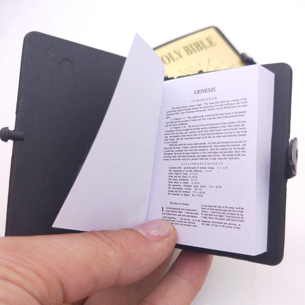 🔥Hot Sale Promotion 49% OFF - 🙏1:12 Mini Bible Cross Keychain