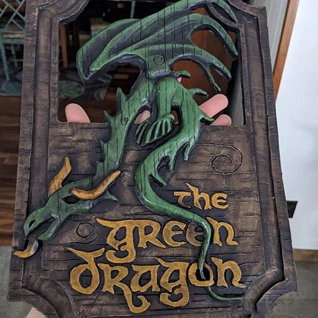 🔥The Prancing Pony & The Green Dragon Pub Signs Set Handmade Bar Style