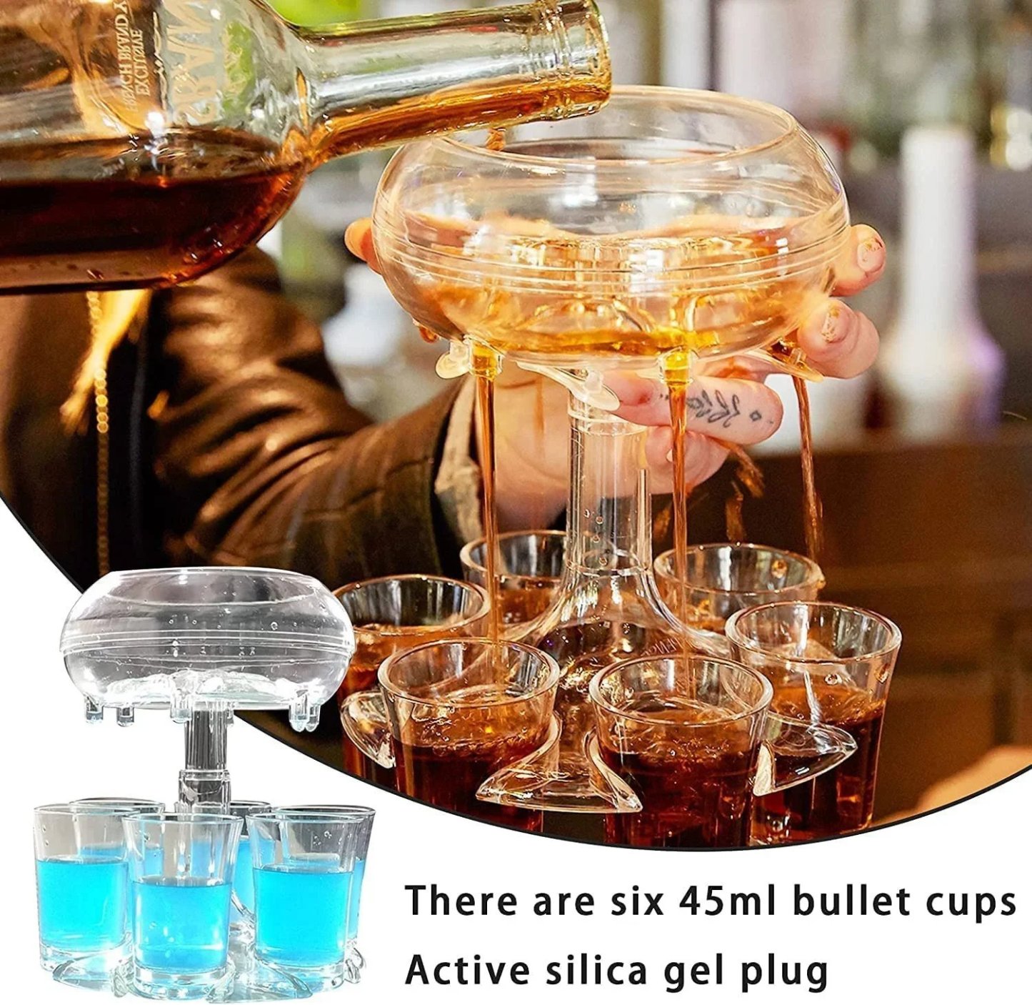 🥂 6 Shot Glass Dispenser and Holder🎯