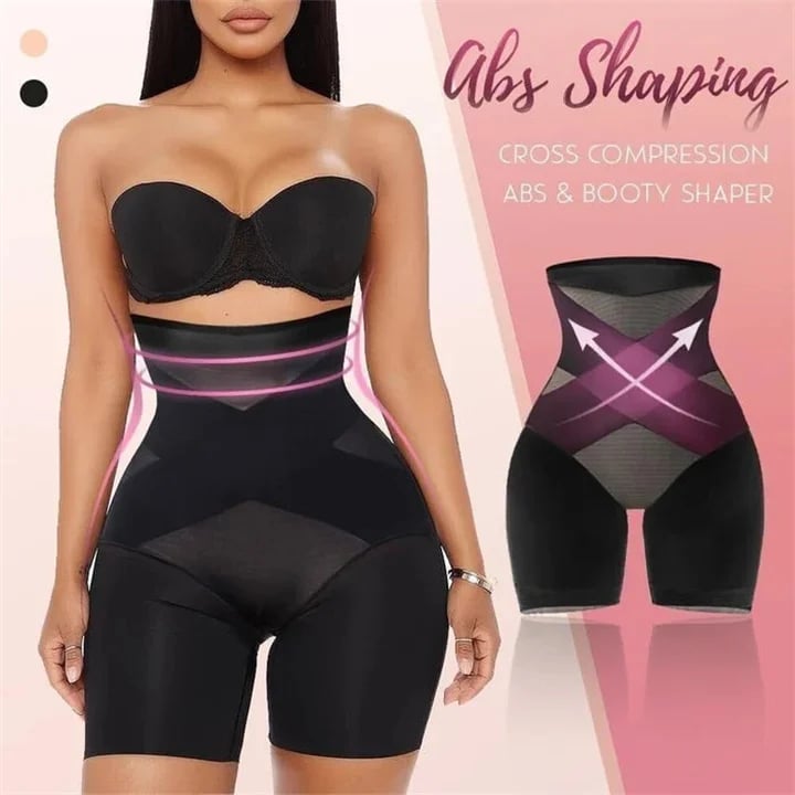 (🔥Hot Sale 49% OFF) - 2023 New Cross Compression Abs & Booty High Waisted Shaper