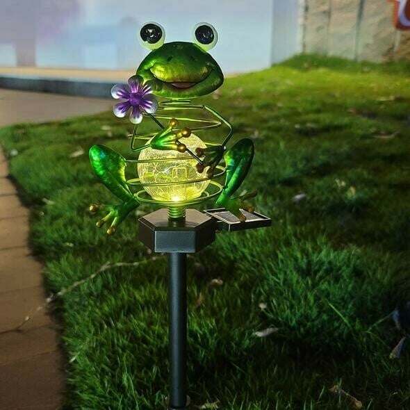 Frog Spring Solar Led Lawn Light