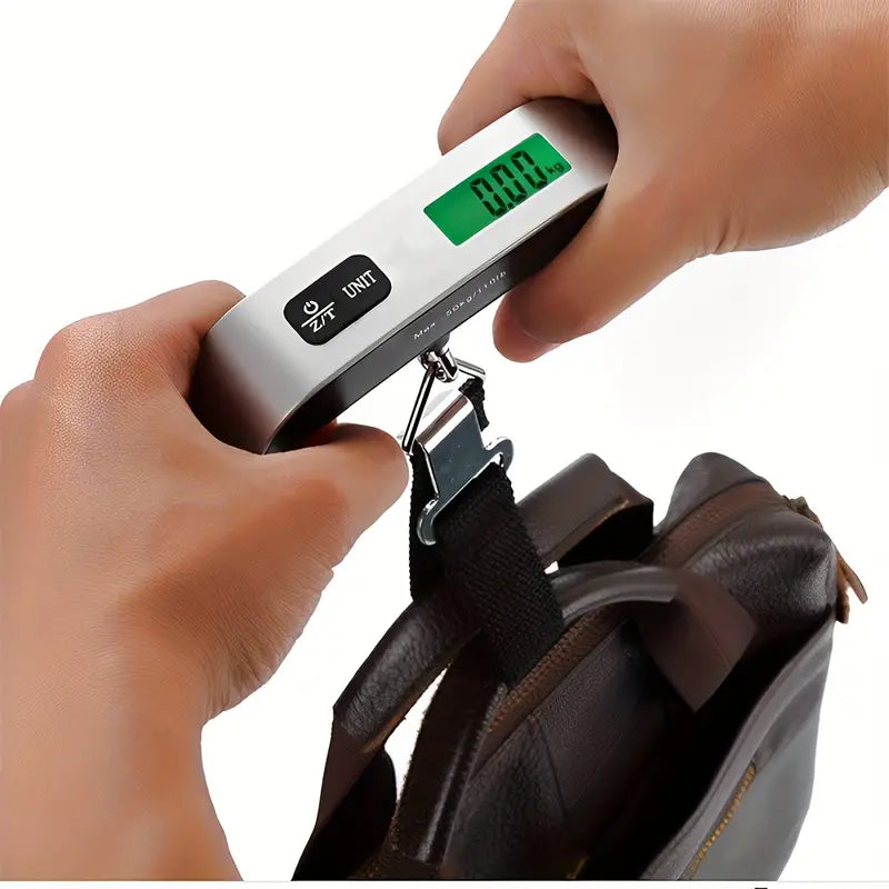 Portable luggage scale and temperature sensor