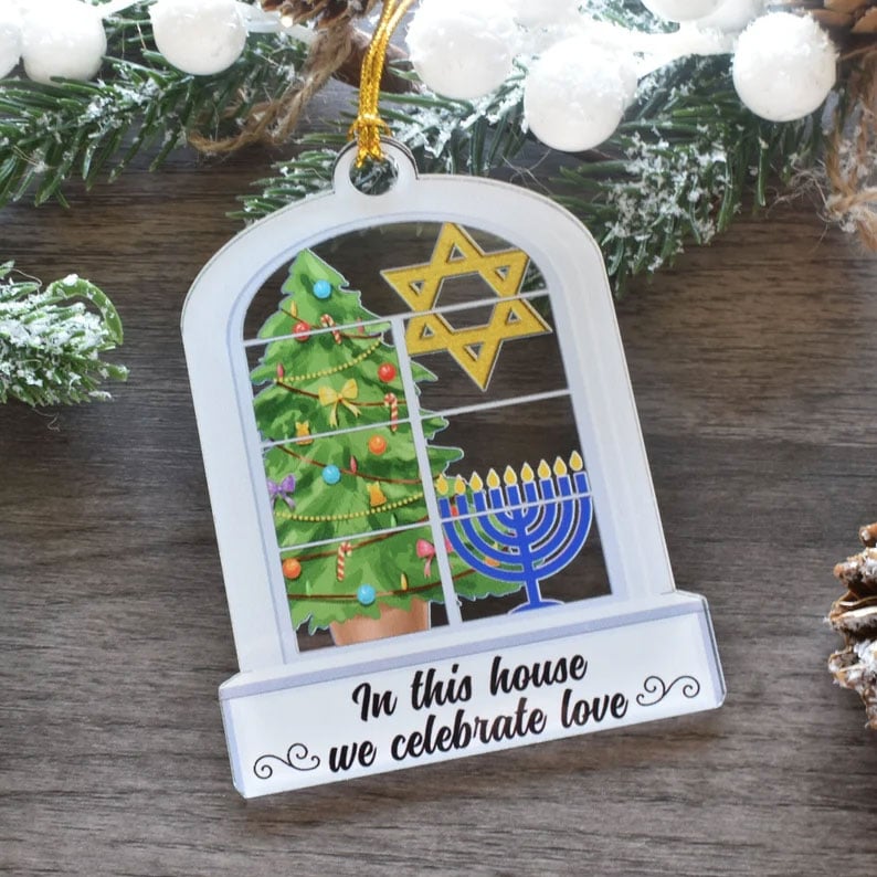 🎄Christmas Sale - 67% OFF Hanukkah Acrylic Ornament (🕎A Symbol of Hope & Freedom)
