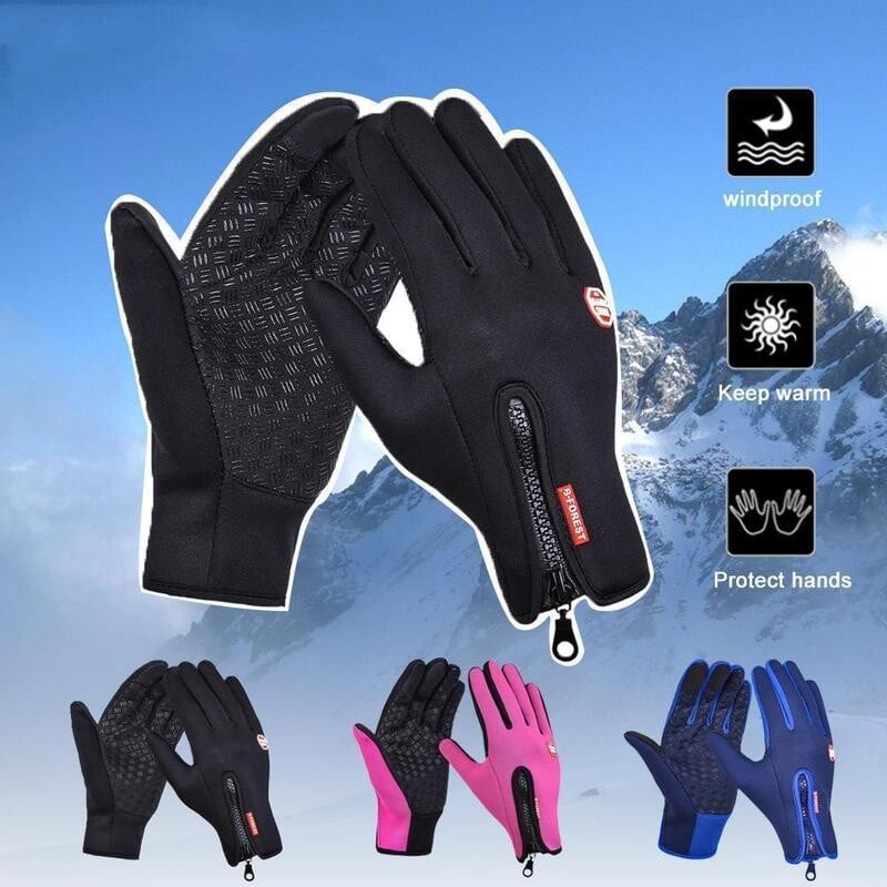Warm cycling, running and driving gloves