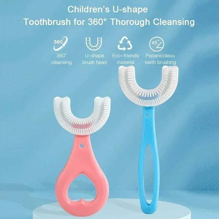 🌈2022 Hot Sale - Special Offer Now) All Rounded Children U-Shape Toothbrush
