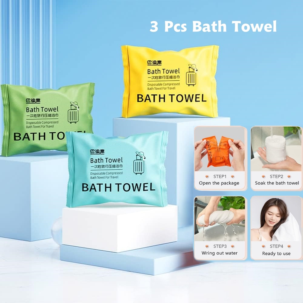 Travel Compressed Bath Towels-3 pack(😍Buy 2 GET $5 OFF🔥Buy 3 GET $10 OFF🔥)