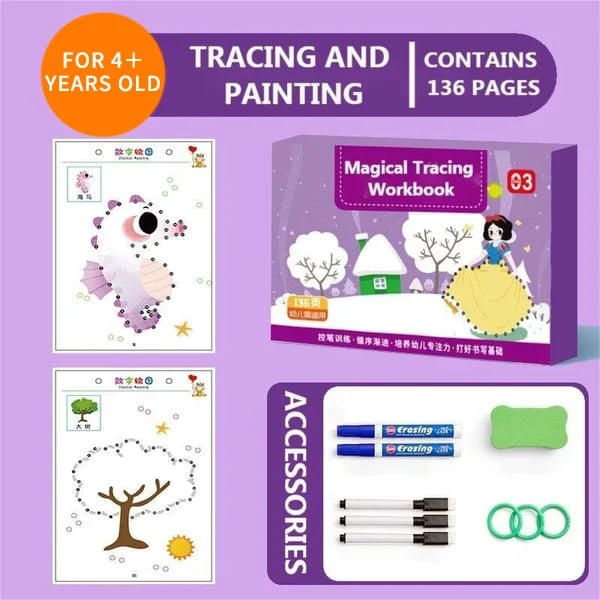 49% OFF -- Magical Tracing Workbook Set-WowWoot