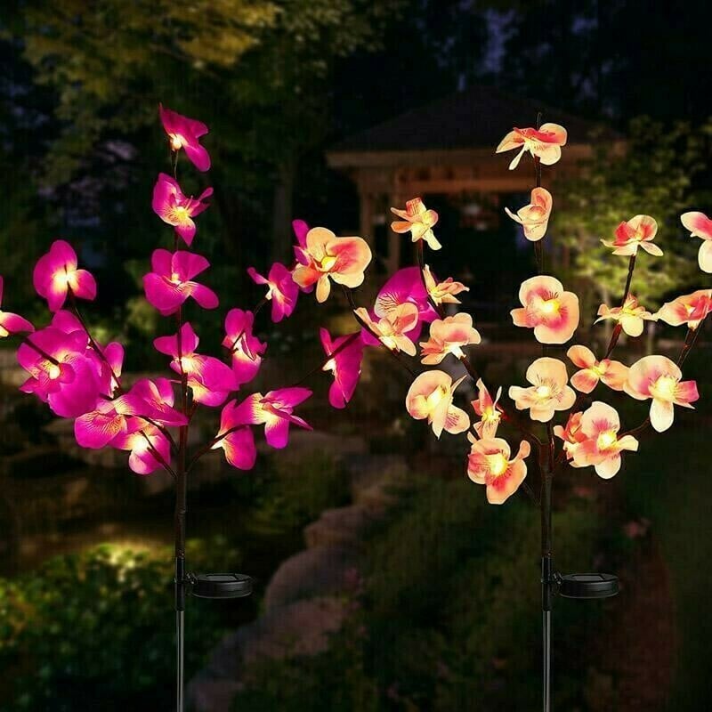 20Pcs Flower Solar Orchid Lights-WowWoot