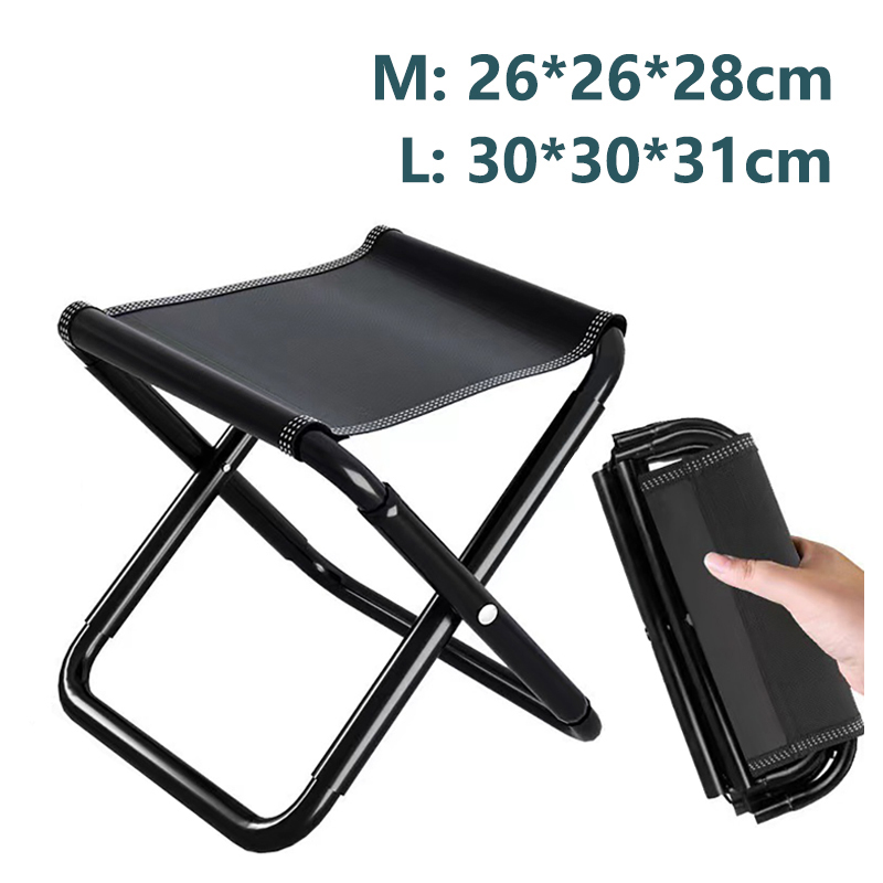 Outdoor Stainless Steel Folding Stool Fishing Stool Oxford Cloth Portable Camping Chair(🔥🔥Upgraded version free shipping🚛🚛)-WowWoot