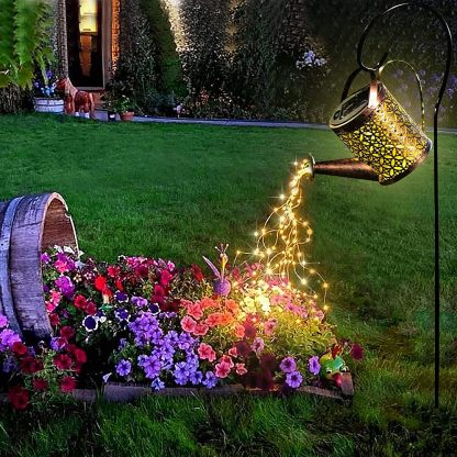 🔥NEW HOT SALE - 49% OFF🔥Solar Waterfall Lights Outdoor Garden Decor Yard Romantic Atmosphere