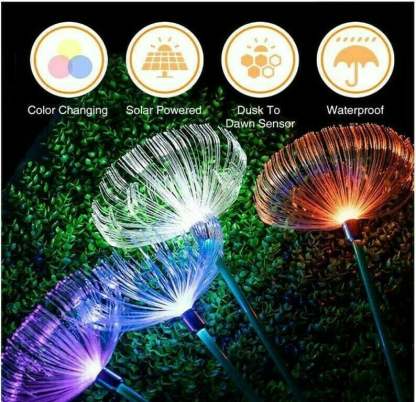 INDEPENDENCE DAY PROMOTION 50% OFF--7 Color-Changing LED Solar Powered Jellyfish Stake Lights