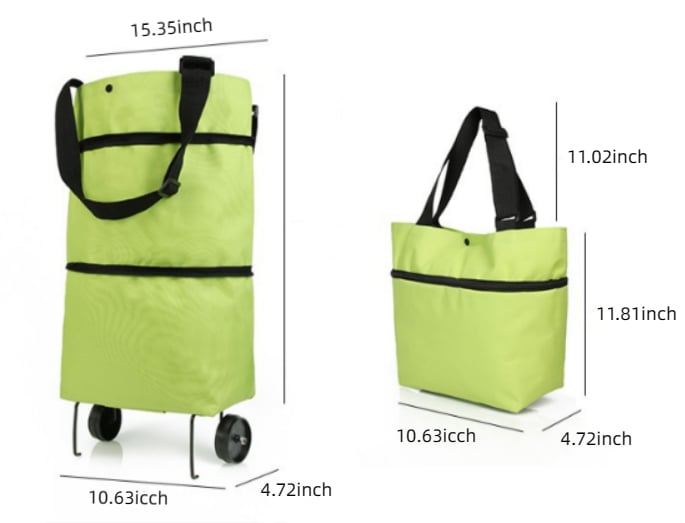 (🔥HOT SALE NOW 49% OFF) - 2-in-1 Shopping Bag Folding Green Bag