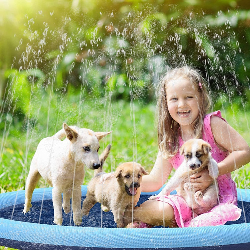 Splash Pad Sprinkler for Dogs and Kids